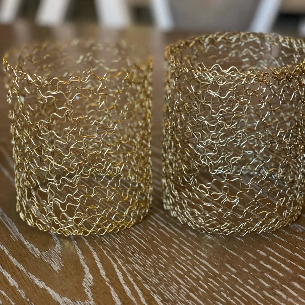 Home Interior Gold Accent Candle Decor